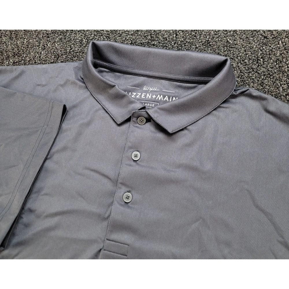 Mizzen Main Polo XL Golf Shirt Performance Polyester Regular Gray Phil Mickelson
